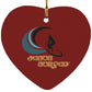 Ridin' the Wave Heart Ornament