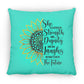 Sunflower Strength & Dignity Mother's Day Large Square Pillow