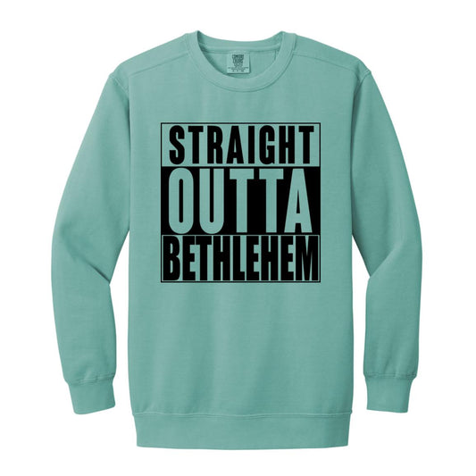 Straight Outta Bethlehem - Men/Women Unisex Soft-Washed Crewneck Sweatshirt