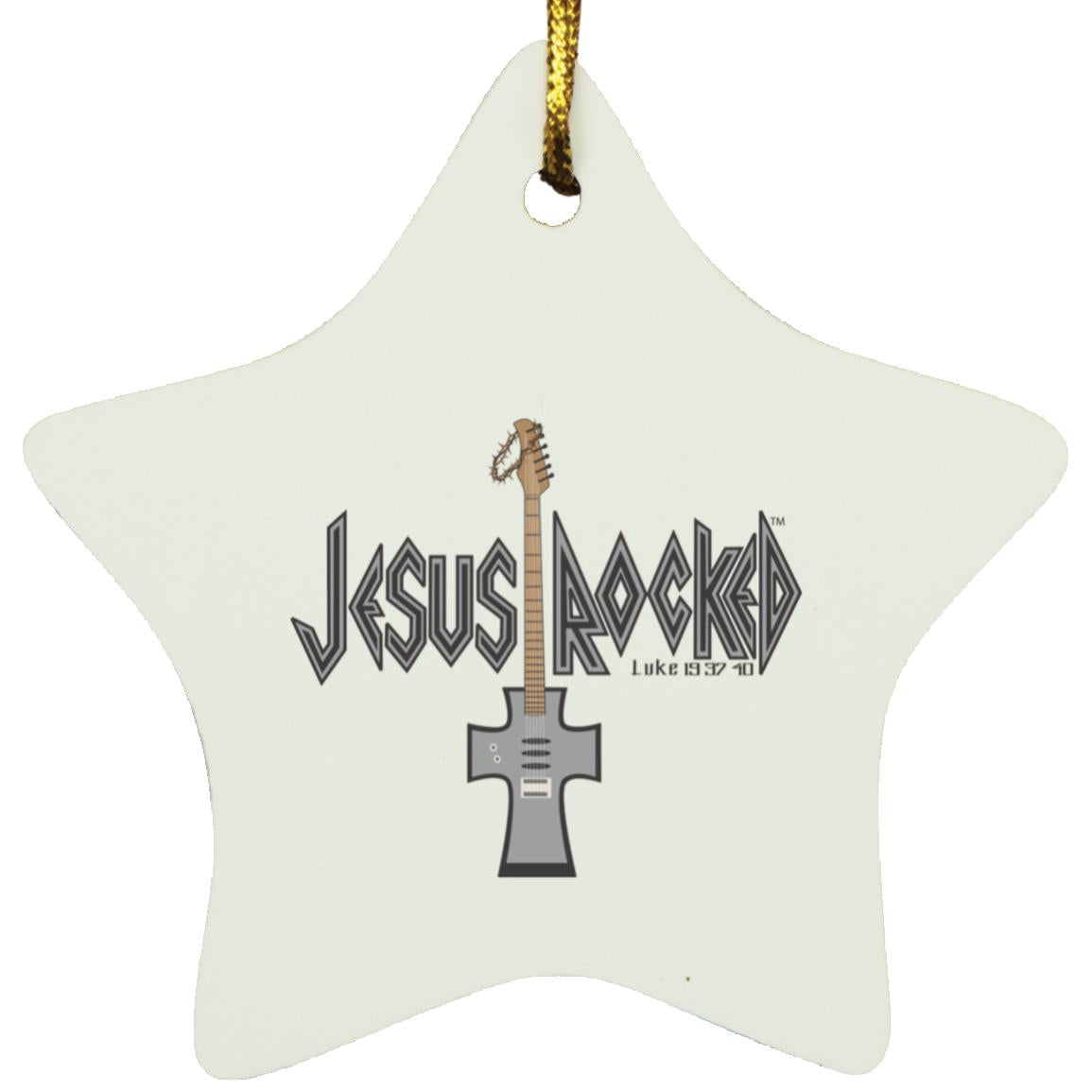 Cross Guitar Star Ornament
