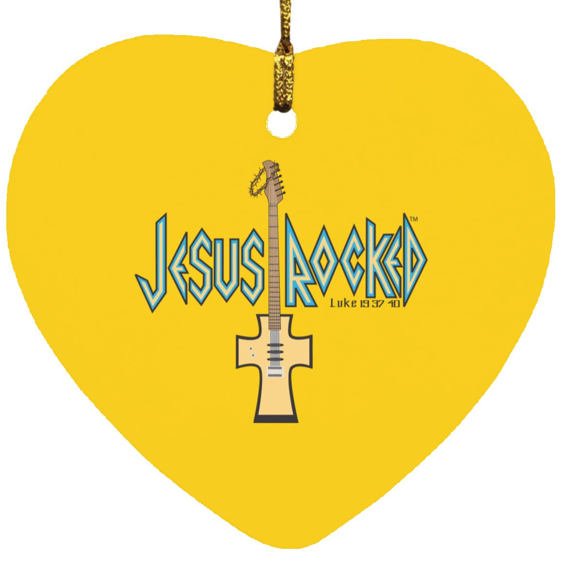 Cross Guitar Heart Ornament
