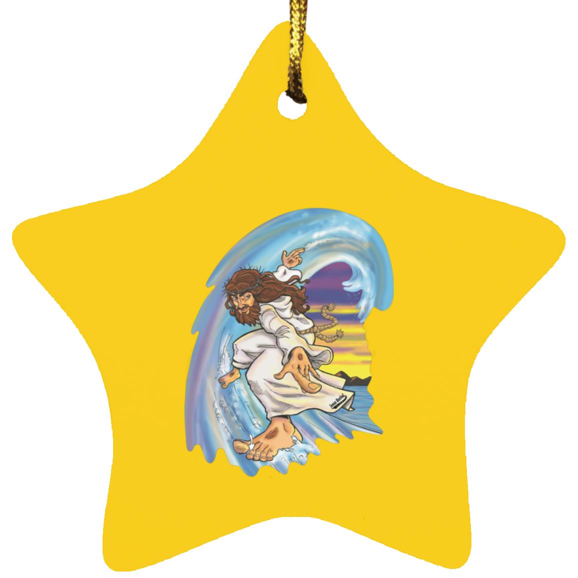 Big Jesus Wave Star Ornament