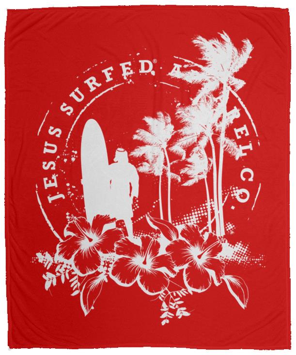 Jesus Surfed Apparel - Cozy Plush Fleece Blanket - 50x60