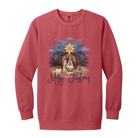 Merry Christmas - Men/Women Unisex Soft-Washed Crewneck Sweatshirt