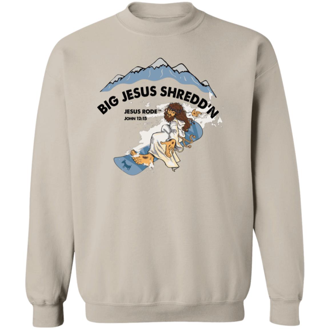 Big Jesus Shredd'n Men/Women Unisex Crewneck Sweatshirt