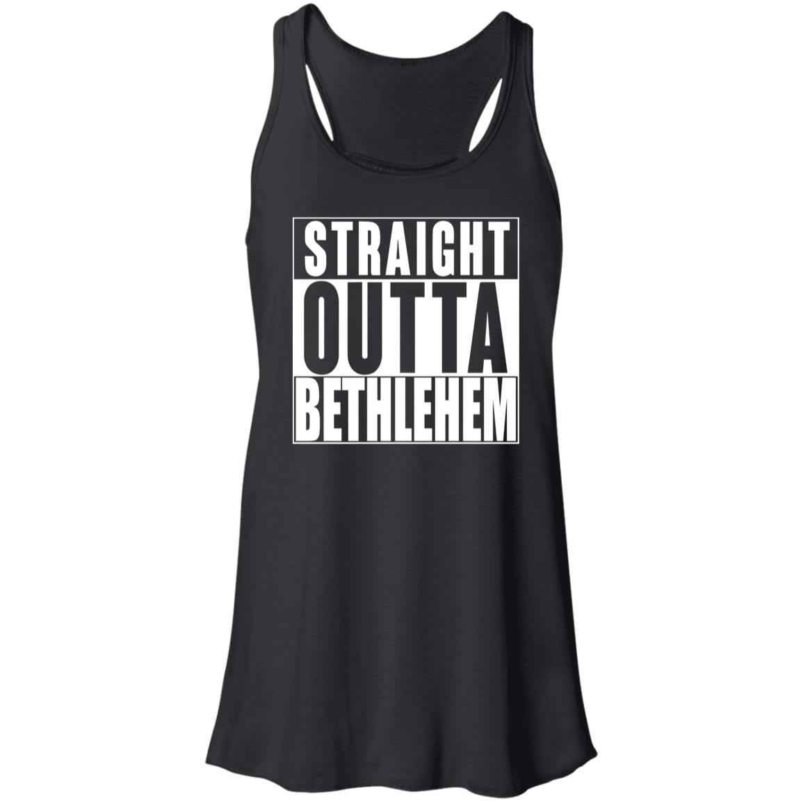 Straight Outta Bethlehem - Women's Flowy Racerback Tank