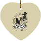 Jesus Surfed Apparel Heart Ornament