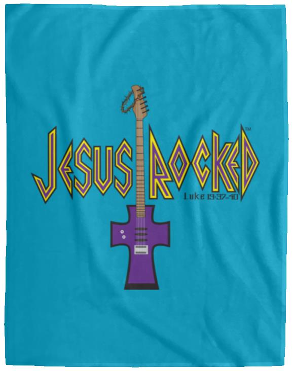 Cross Guitar - Cozy Plush Fleece Blanket - 60x80