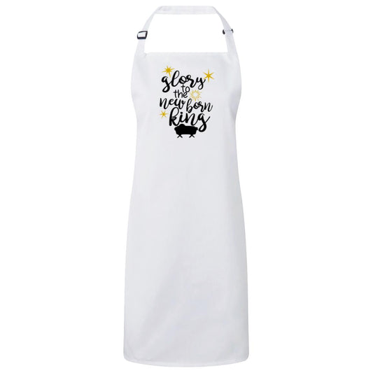 Glory to the new born King - Sustainable Unisex Bib Apron