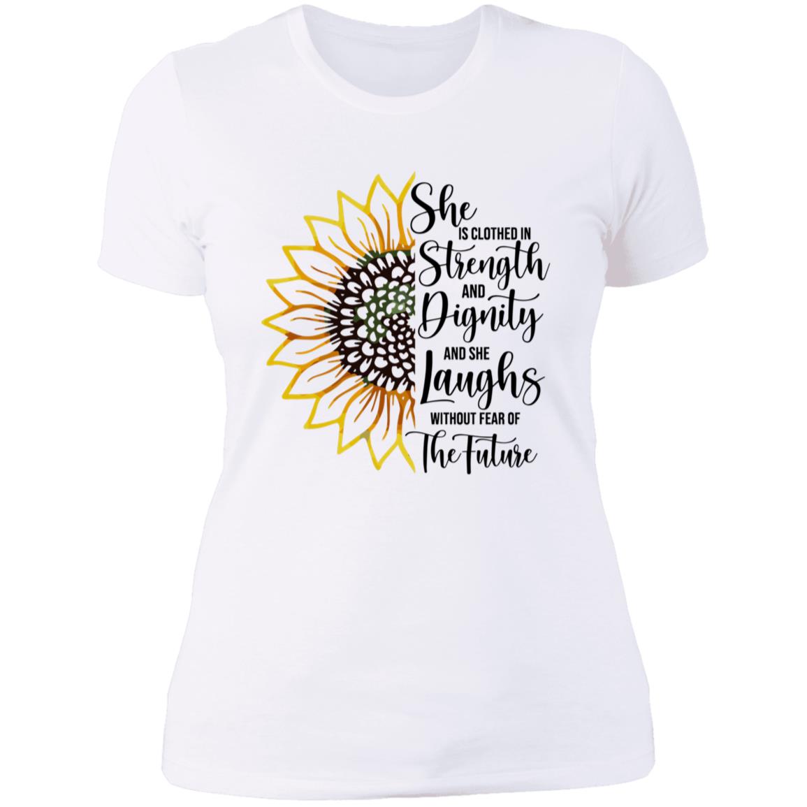 Sunflower Strength & Dignity Mother's Day Women's Boyfriend T-Shirt