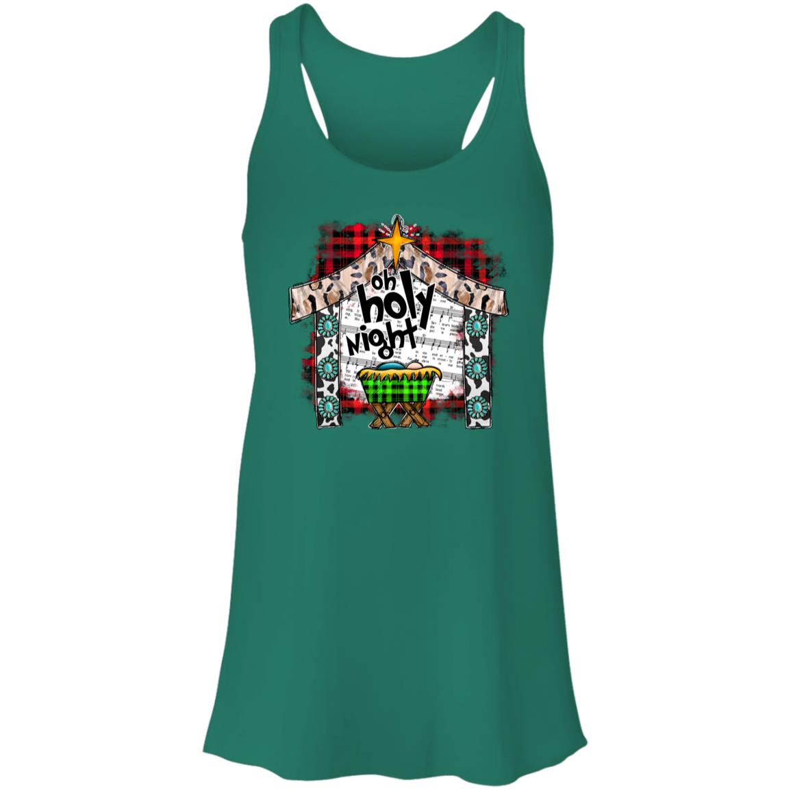 Oh Holy Night - Women's Flowy Racerback Tank