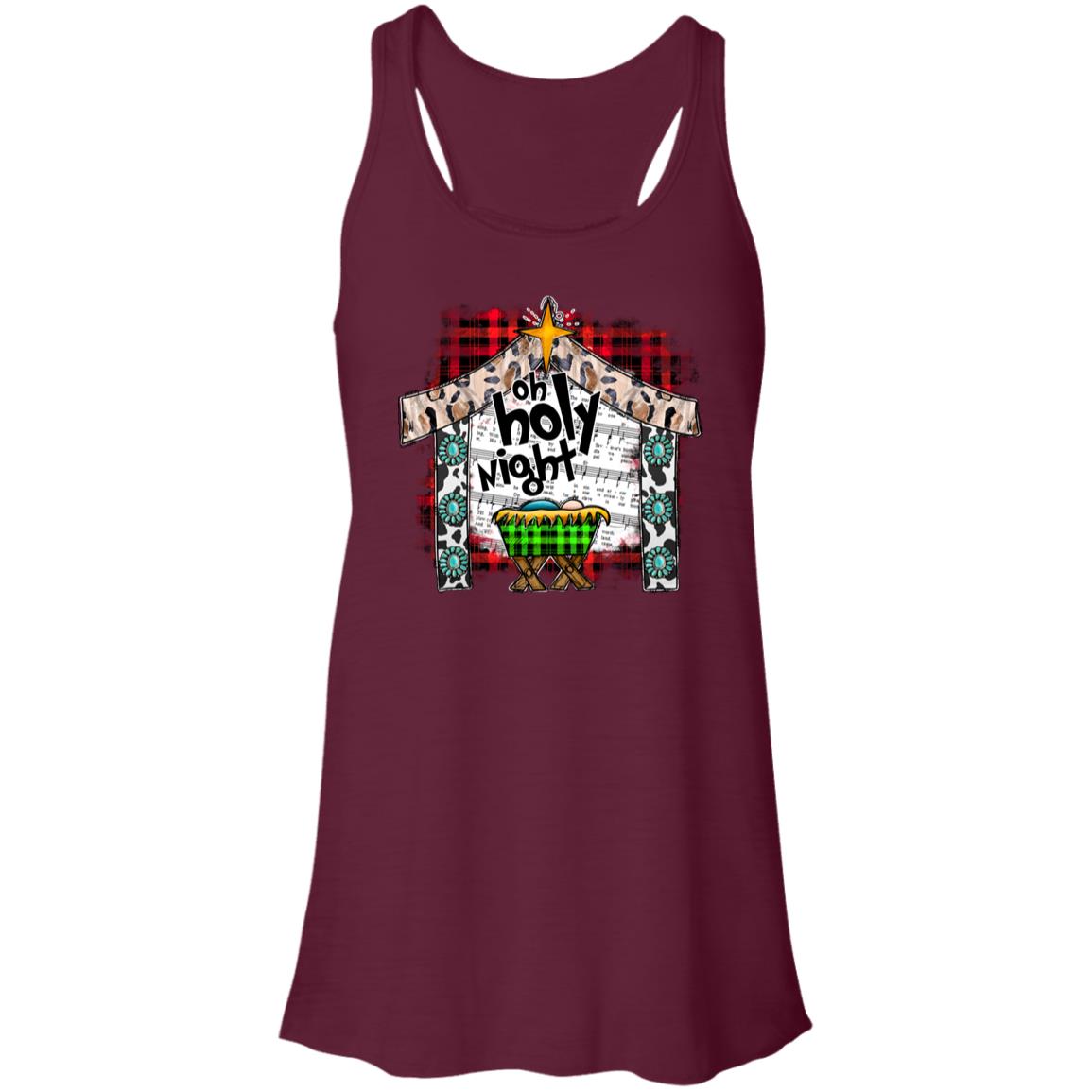 Oh Holy Night - Women's Flowy Racerback Tank