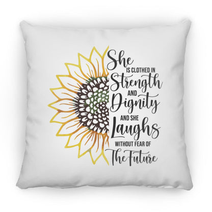 Sunflower Strength & Dignity Mother's Day Large Square Pillow