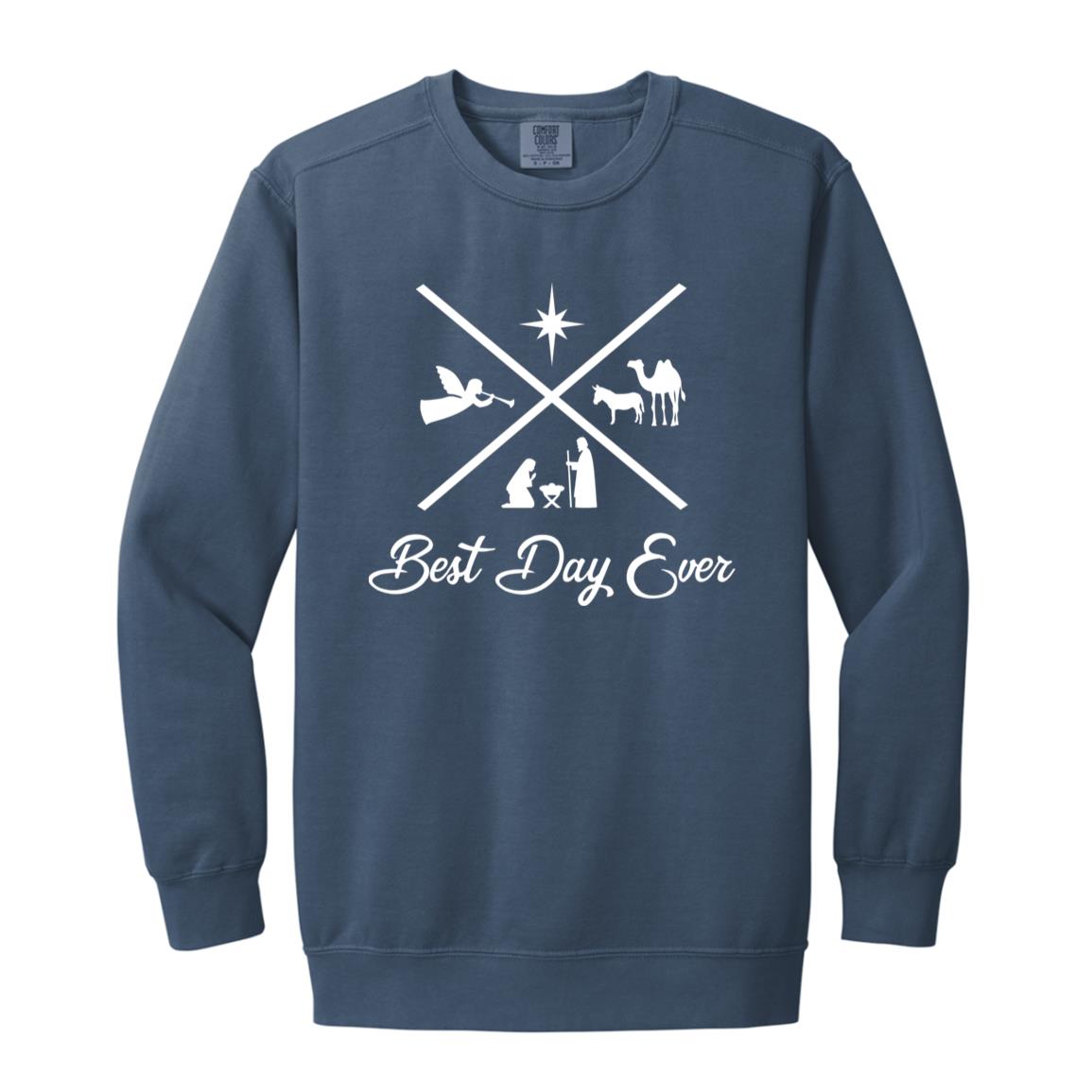 Best Day Ever - Men/Women Unisex Soft-Washed Crewneck Sweatshirt