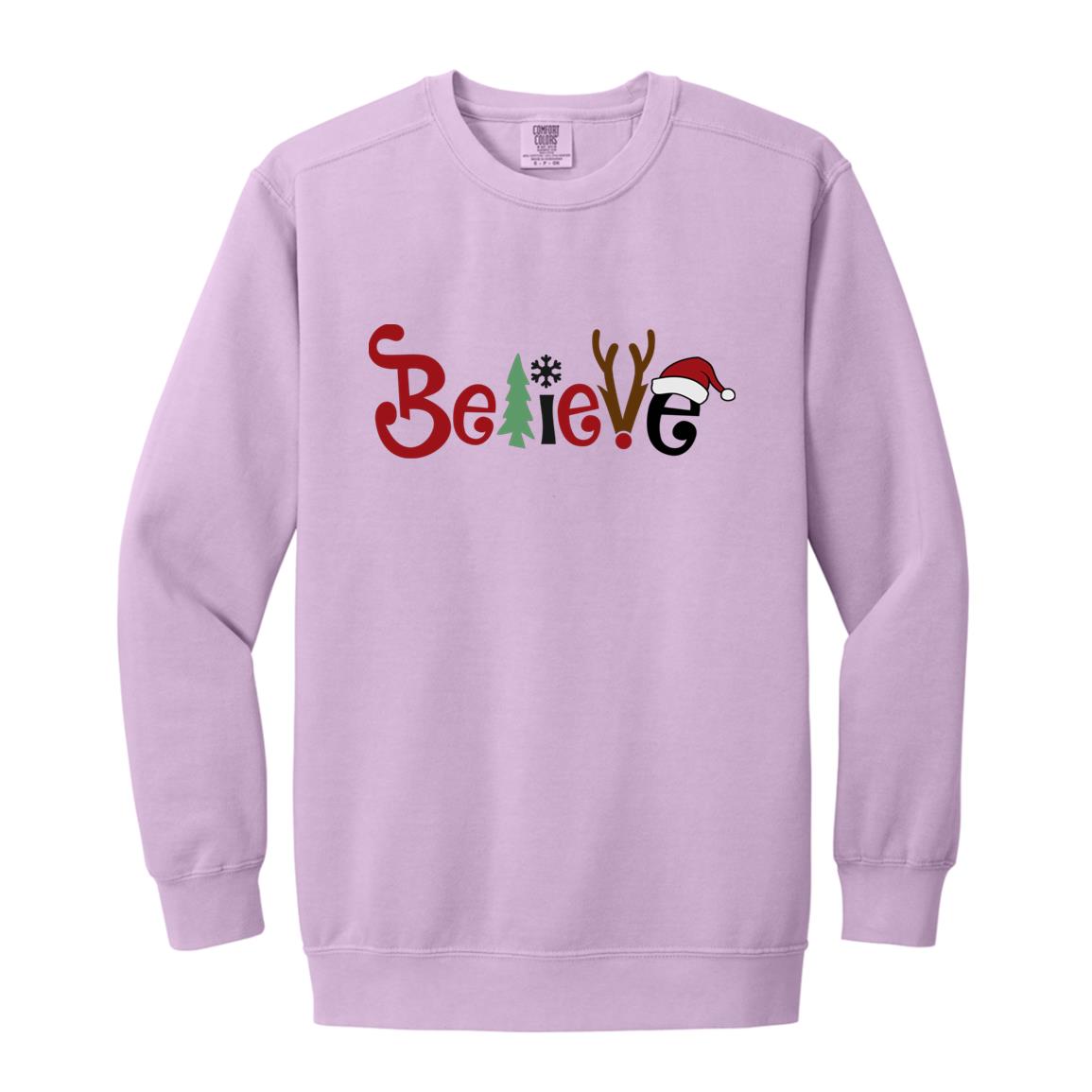 Believe - Men/Women Unisex Soft-Washed Crewneck Sweatshirt