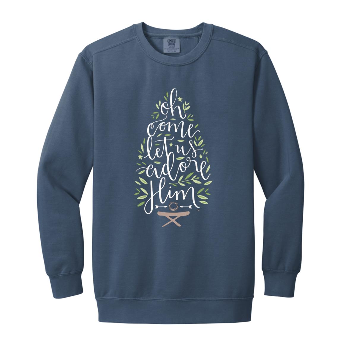 Let us adore Him - Men/Women Unisex Soft-Washed Crewneck Sweatshirt