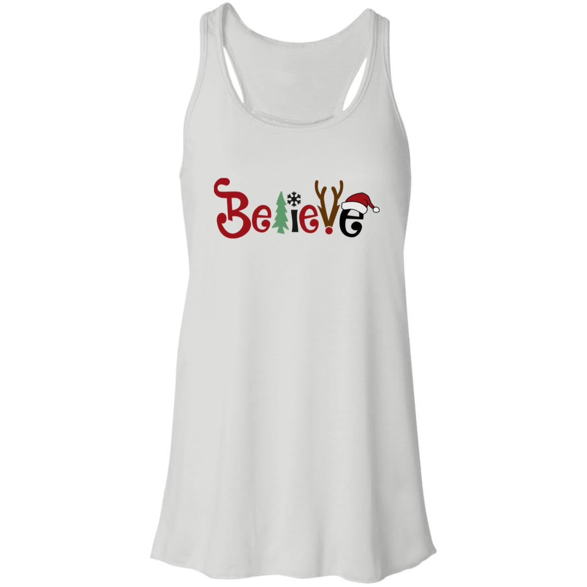 Believe - Women's Flowy Racerback Tank