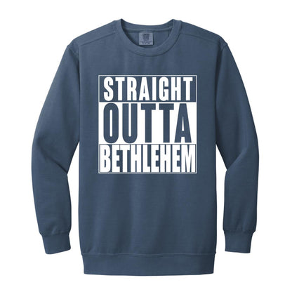 Straight Outta Bethlehem - Men/Women Unisex Soft-Washed Crewneck Sweatshirt