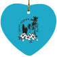 Jesus Surfed Apparel Heart Ornament