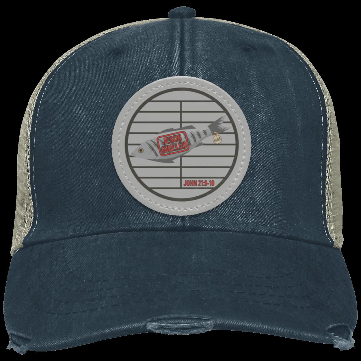 153 Fish Distressed Ollie Cap - Circle Patch