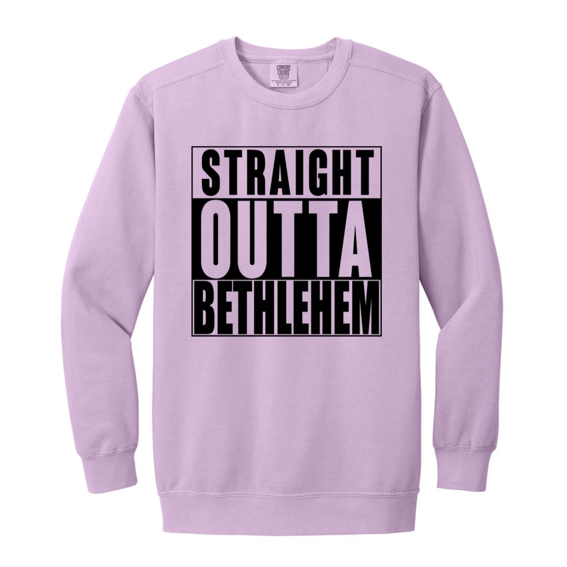 Straight Outta Bethlehem - Men/Women Unisex Soft-Washed Crewneck Sweatshirt