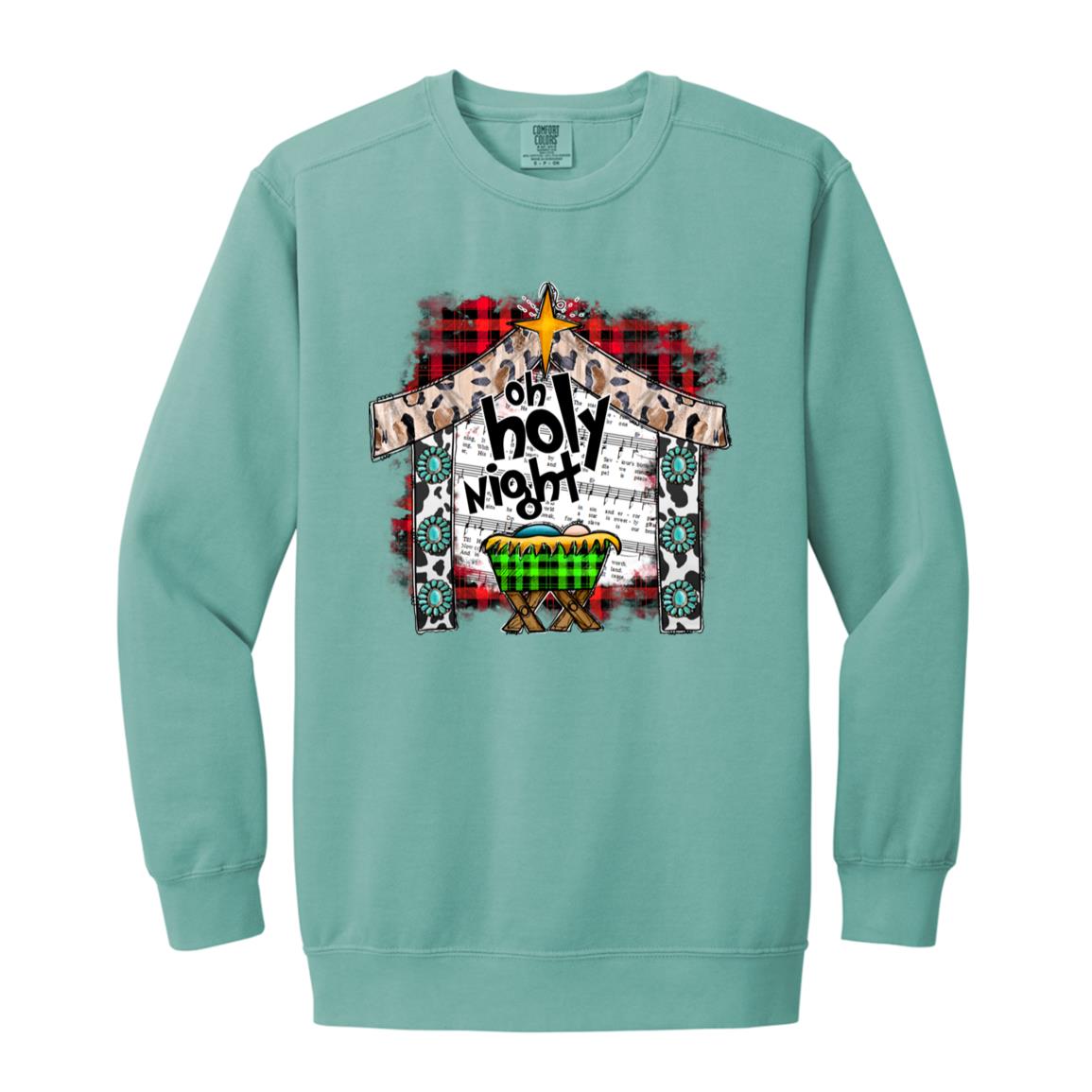 Oh Holy Night - Men/Women Unisex Soft-Washed Crewneck Sweatshirt