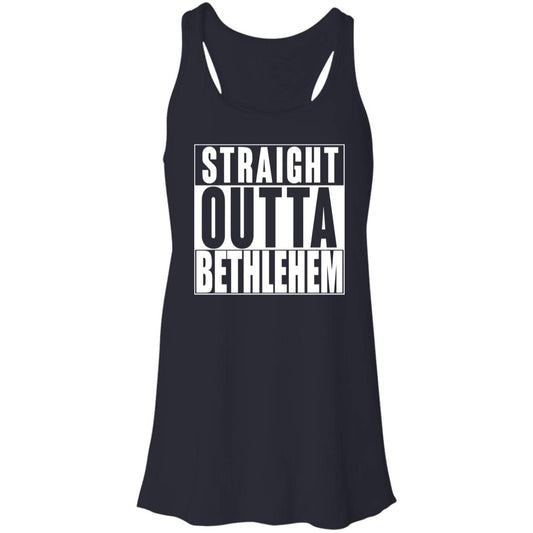 Straight Outta Bethlehem - Women's Flowy Racerback Tank