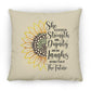 Sunflower Strength & Dignity - Mother's Day Large Square Pillow