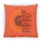 Sunflower Strength & Dignity - Mother's Day Large Square Pillow