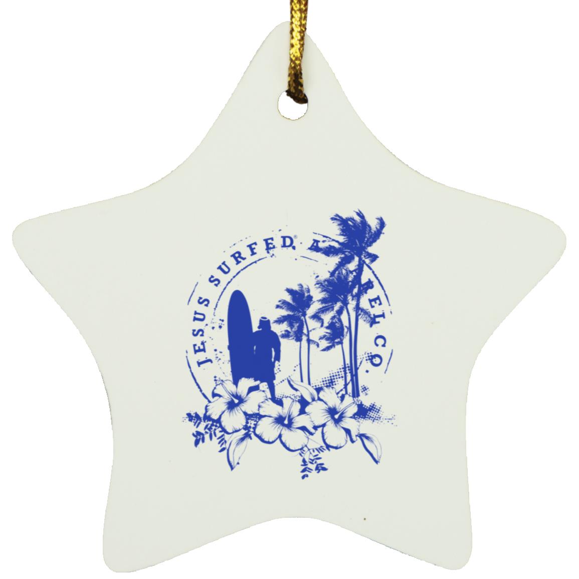 Jesus Surfed Apparel Star Ornament