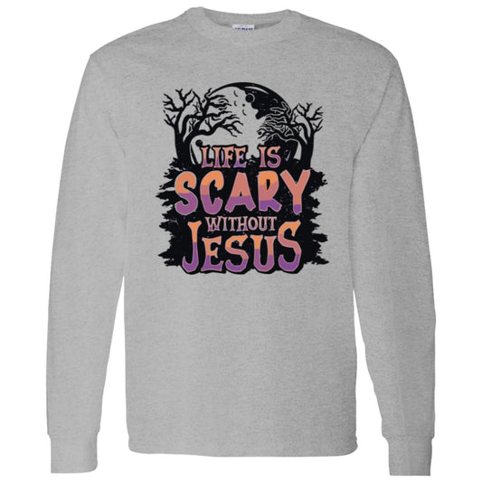 Life is Scary Without Jesus - Men's Classic Long Sleeve T-Shirt
