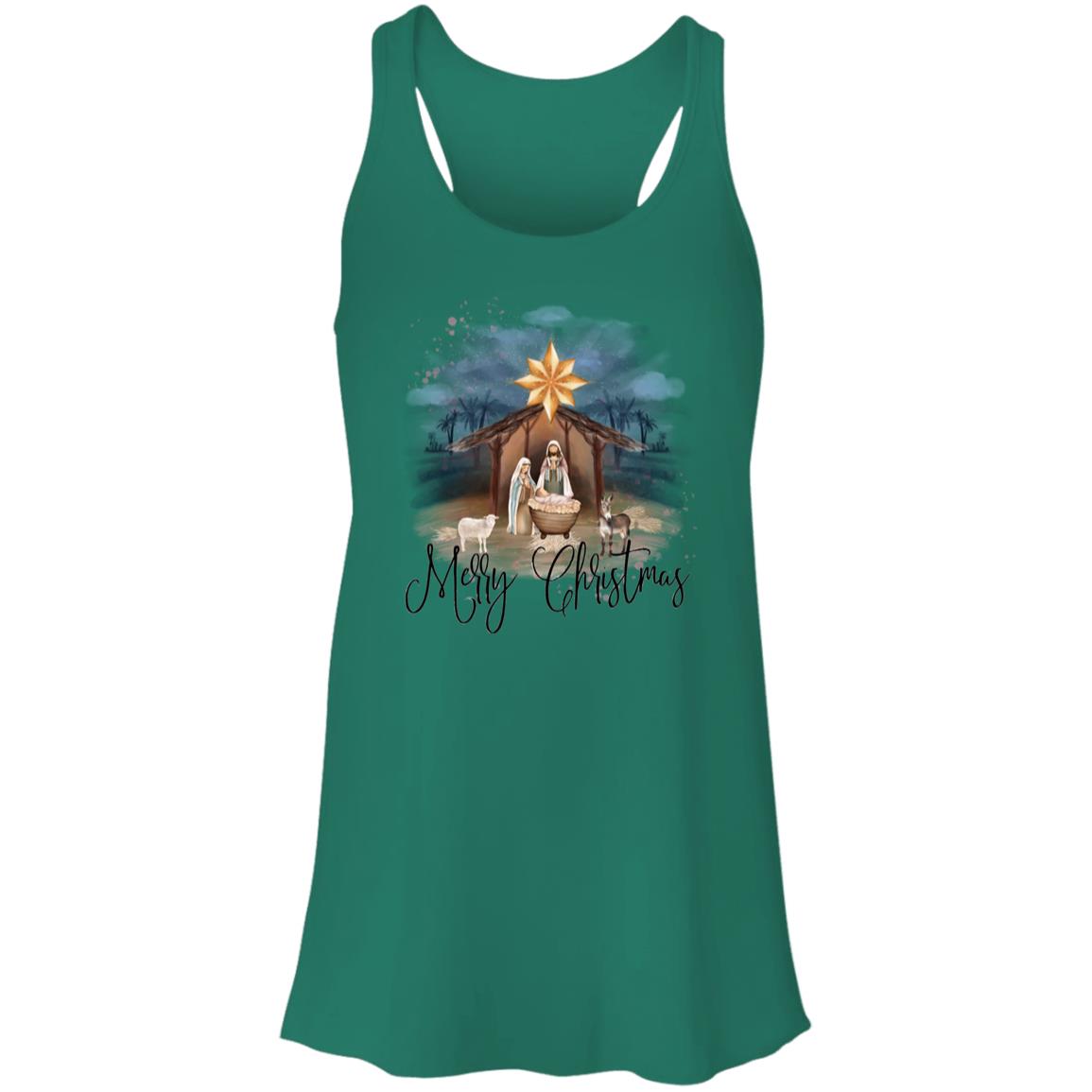 Merry Christmas - Women's Flowy Racerback Tank