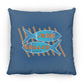 Grilled Fish - Large Square Pillow