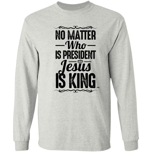 Jesus is King Men/Women Unisex Cotton Long Sleeve T-Shirt