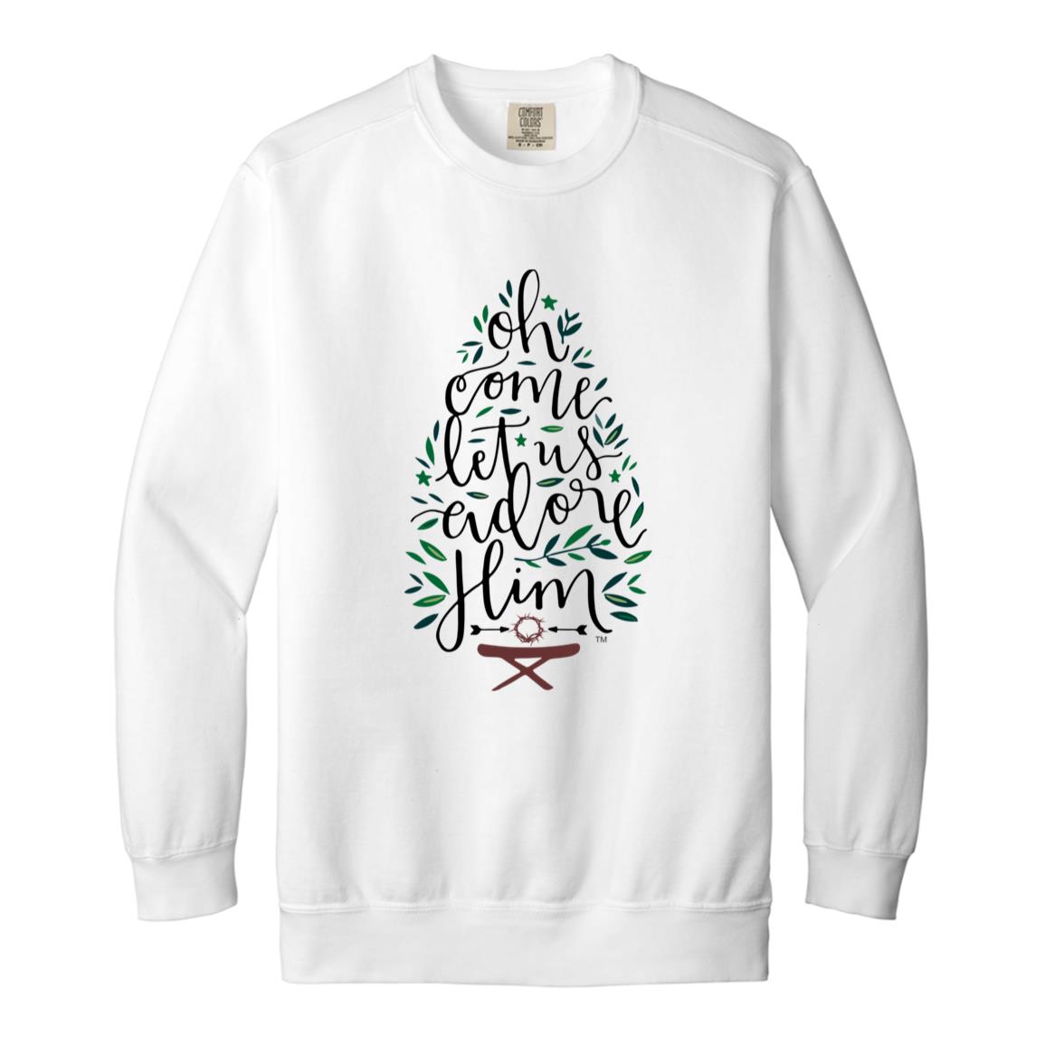 Let us adore Him - Men/Women Unisex Soft-Washed Crewneck Sweatshirt