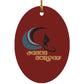 Ridin' the Wave Oval Ornament