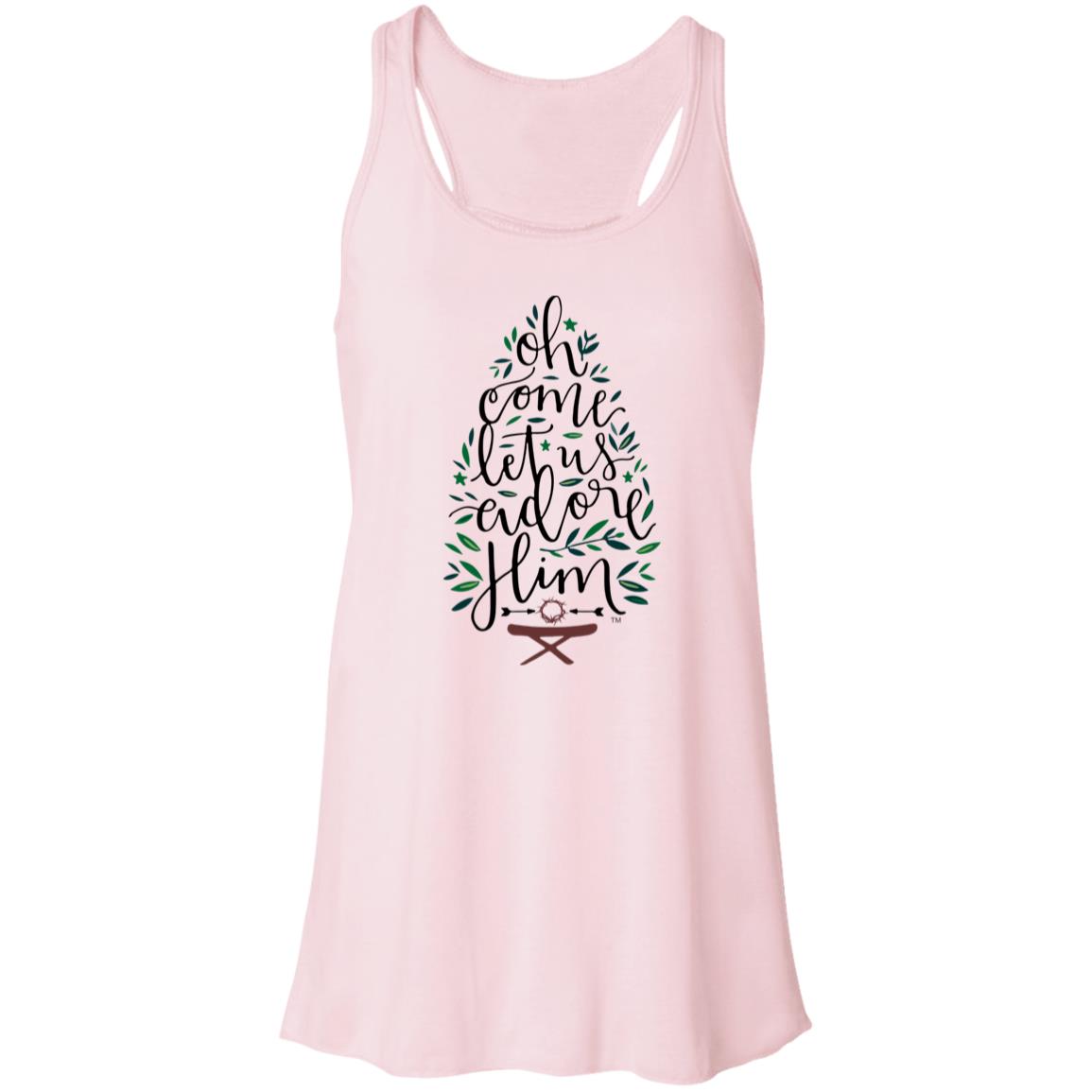 Let us adore Him - Women's Flowy Racerback Tank