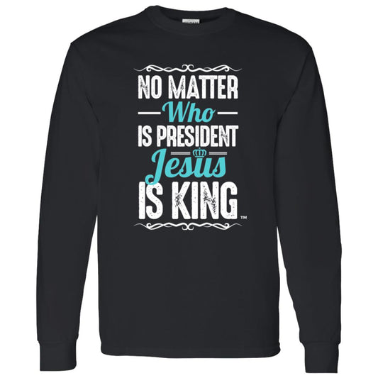 Jesus is King - Men/Women Unisex Cotton Long Sleeve T-Shirt