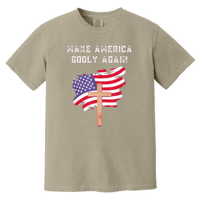 Make America Godly Again Men's Soft-Washed Comfort Cotton Short Sleeve T-Shirt