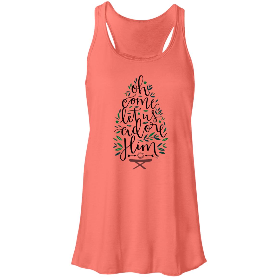 Let us adore Him - Women's Flowy Racerback Tank