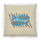 Grilled Fish Large Square Pillow