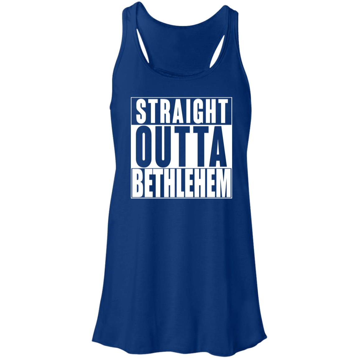 Straight Outta Bethlehem - Women's Flowy Racerback Tank