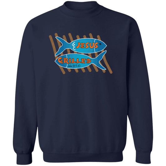 Grilled Fish Men/Women Unisex Crewneck Sweatshirt