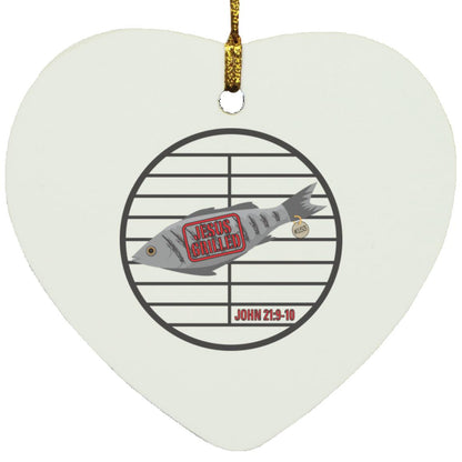 153 Fish Heart Ornament