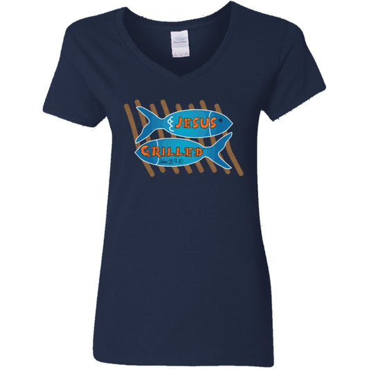 Grilled Fish Women's V-Neck T-Shirt
