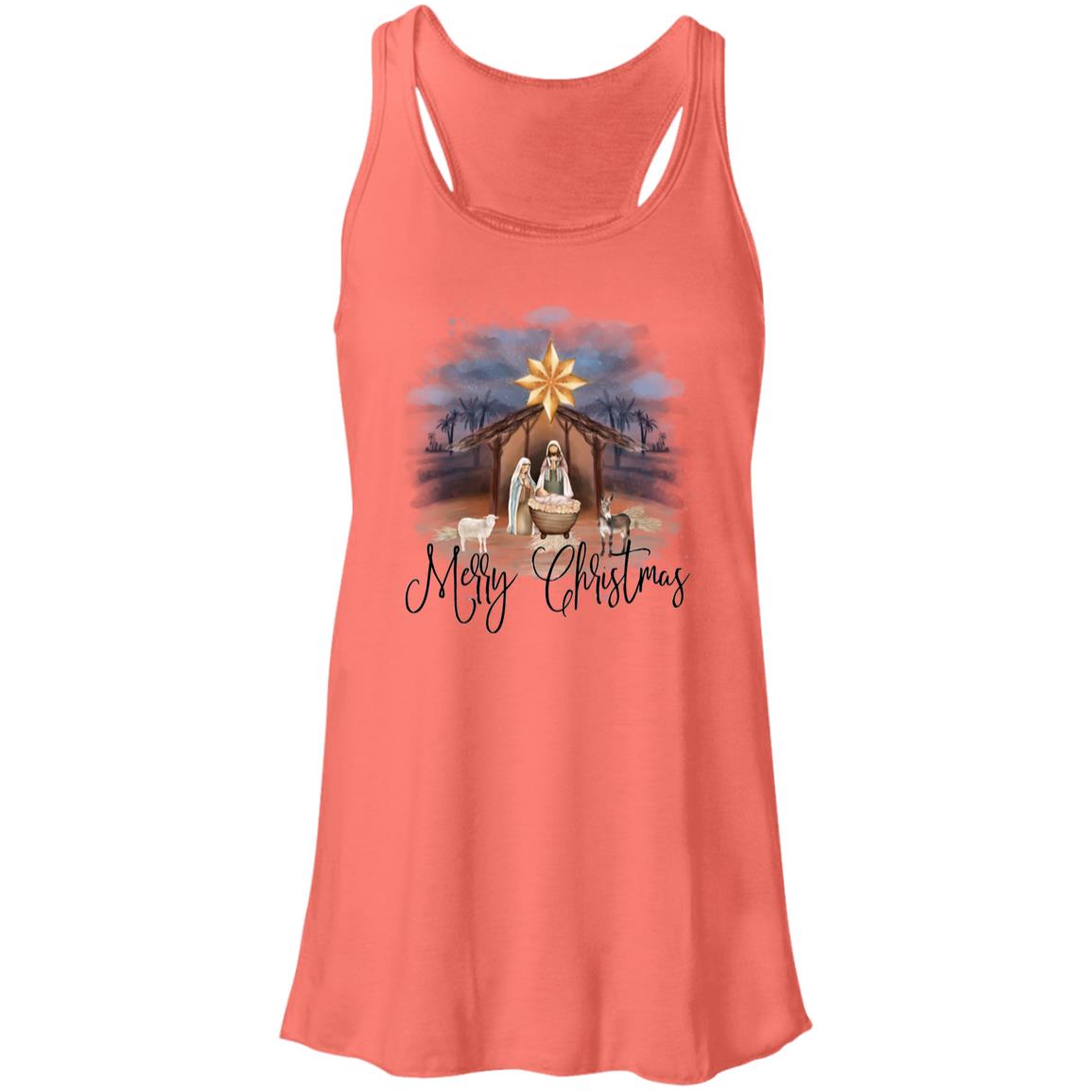 Merry Christmas - Women's Flowy Racerback Tank