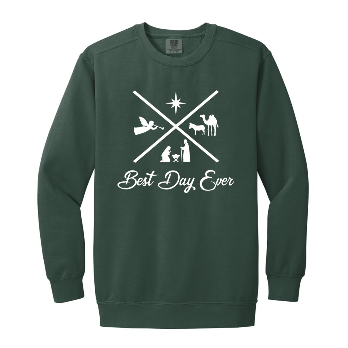 Best Day Ever - Men/Women Unisex Soft-Washed Crewneck Sweatshirt