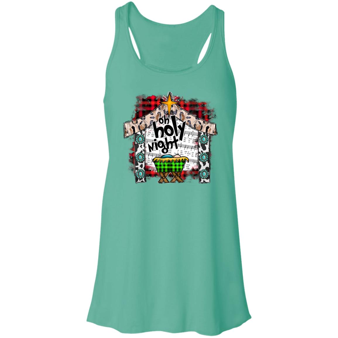 Oh Holy Night - Women's Flowy Racerback Tank