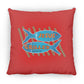 Grilled Fish Large Square Pillow