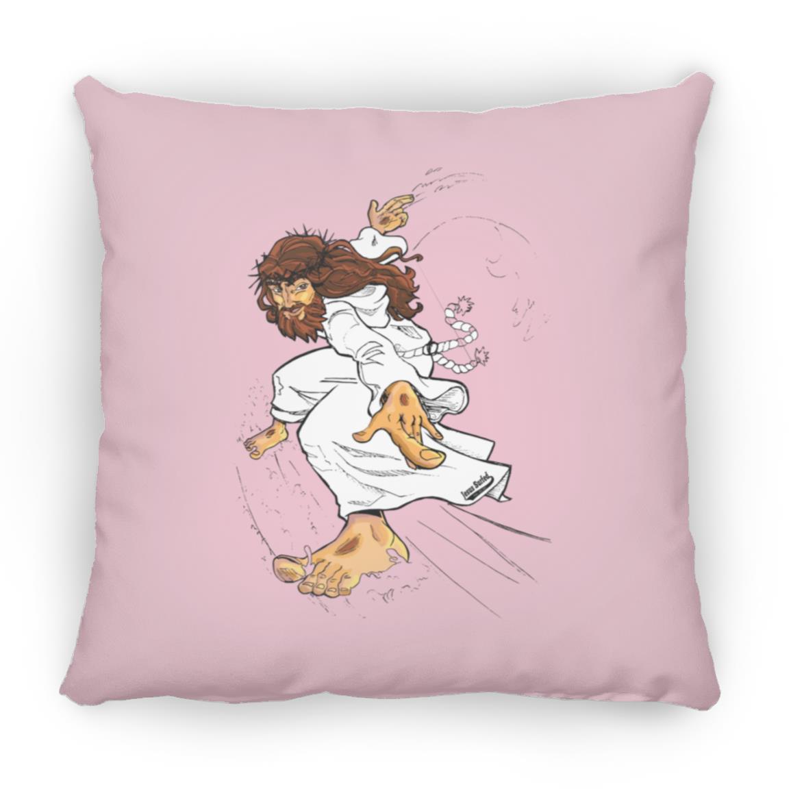Big Jesus Large Square Pillow